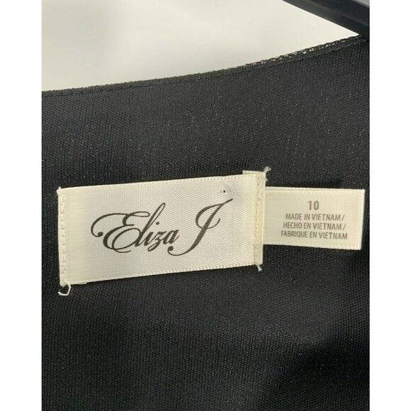 Eliza J Dress Womens Size 10 Formal Metallic Shimmer Butterfly Sleeves Maxi NEW - Picture 9 of 12